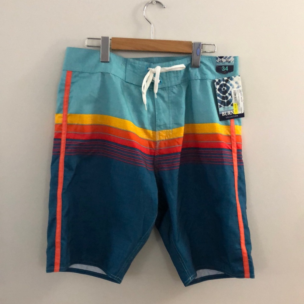 NWT Burnside mens swimming trunks size 34